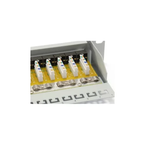 Equip Patch Panel - 326324 (24 port, Cat6, 1U, árnyékolt, szürke)