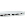 Equip Patch Panel - 326325 (24 port, Cat6, 1U, árnyékolt, szürke)