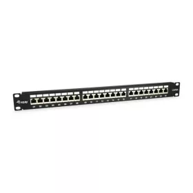   Equip Patch panel - 326625 (24 port, Cat6A, 1U, árnyékolt, fekete)