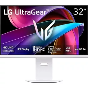   LG 32G810SA-W UltraGear 31.5" IPS LED smart gaming monitor fehér 144Hz G-Sync / FreeSync Premium (USB-C: 65W)