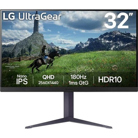 LG 32GS85Q-B UltraGear 31.5" NanoCell IPS LED gaming monitor fekete 180Hz G-Sync / FreeSync Premium