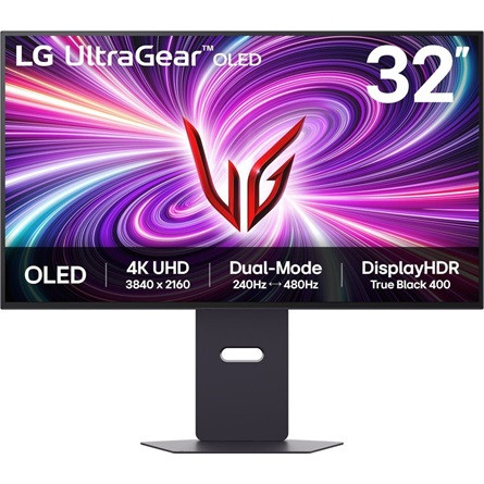 LG 32GS95UV-B UltraGear 31.5" OLED gaming monitor fekete 240Hz FreeSync Premium Pro