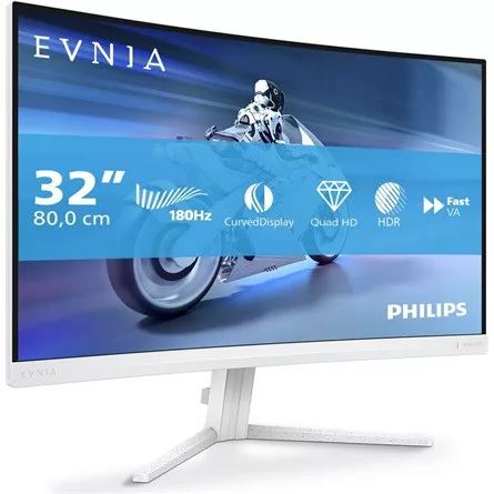 PHI MON PHILIPS VA Ívelt Gaming monitor 31,5" 32M2C5501, 2560x1440, 16:9, 300cd/m2, 1ms, 2xHDMI/DisplayPort, 180Hz