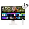 LG MON LG Smart IPS monitor 31.5" 32SR85U-W, 3840x2160, 16:9, 400cd/m2, 5ms, 2xHDMI/2xUSB/USB-C/Bluetooth/AirPlay2, hangszóró