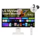 LG MON LG Smart IPS monitor 31.5" 32SR85U-W, 3840x2160, 16:9, 400cd/m2, 5ms, 2xHDMI/2xUSB/USB-C/Bluetooth/AirPlay2, hangszóró