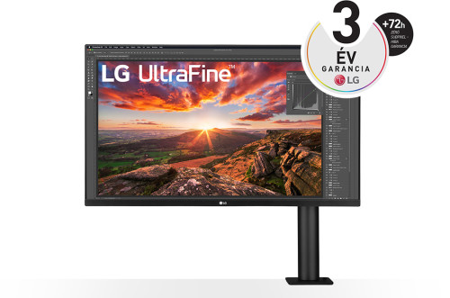 LG 32UN880P-B 31.5” UHD 4K Ergo IPS monitor USB Type-C™ technológiával