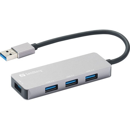 Sandberg SAVER 4-portos USB3.0 hub ezüst