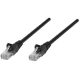 Manhattan Kábel - U/UTP Patch (RJ45 to RJ45, Cat6, 1m, Fekete)
