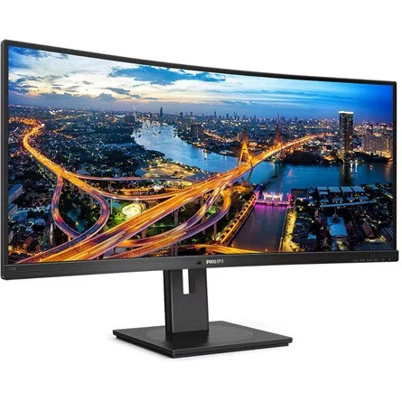 PHILIPS Ívelt VA monitor 34" 345B1C, 3440x1440, 21:9, 300 cd/m2, 5ms, HDMI/DisplayPort/USB-C/4xUSB, LAN, hangszóró