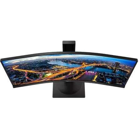 PHILIPS Ívelt VA monitor 34" 346B1C, 3440x1440, 21:9, 300cd/m2, 4ms, USB-C/USB-B/4xUSB/HDCP/LAN/DP/HDMI, hangsz.