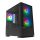 Everest Számítógépház - PRIVATE (fekete; plexi; mATX; alsó táp; 1xUSB3.0 + 2xUSB2.0, I/O; porszűrő)