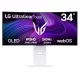 LG 34'' 34GX90SA-W UltraGear™ ívelt WQHD Smart Gaming OLED Monitor