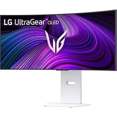 LG UltraGear 34GX90SA 34" ívelt OLED smart gaming monitor fehér 240Hz G-Sync / FreeSync Premium