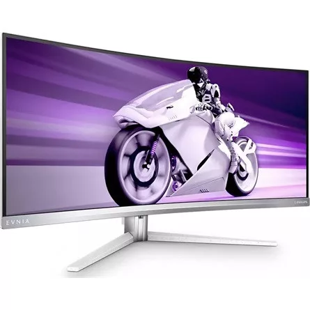 Philips Evnia 34M2C8600 34" ívelt QD-OLED gaming monitor fehér-ezüst 175Hz (USB-C: 90W; KVM)