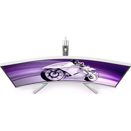 Philips Evnia 34M2C8600 34" ívelt QD-OLED gaming monitor fehér-ezüst 175Hz (USB-C: 90W; KVM)