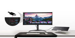 LG 34WP85CP-B 34" Ívelt UltraWide™ QHD USB Type-C monitor