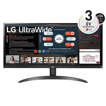 LG 34WP88CP-B 34" Ívelt UltraWide™ QHD Ergo monitor