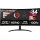 LG 34WR50QK-B 34" ívelt VA LED monitor fekete 100Hz