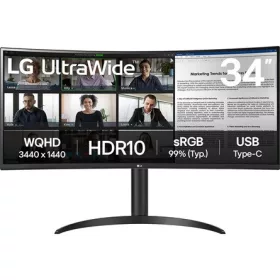   LG 34WR55QK-B UltraWide 34" ívelt VA LED monitor fekete 100Hz