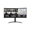 LG 34" 34WR55QK-B ívelt UltraWide™ 21:9 WQHD monitor