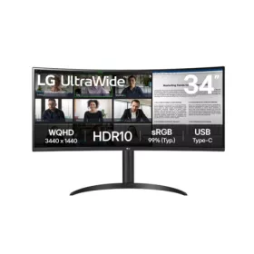 LG 34" 34WR55QK-B ívelt UltraWide™ 21:9 WQHD monitor