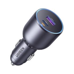   UGREEN EC701 autós töltő USB+Type-C aljzat 63W, PD gyorstöltő 3.0, FEKETE