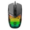 Everest Gamer Egér - SM-GX19 ANGARD  (7200 DPI, 6gomb, 1,5m harisnyázott kábel,optikai, fekete, RGB LED)