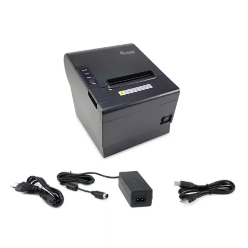 Equip Thermo blokknyomtató - 351002 (80mm, hőpapíros, auto-cutter, USB/pénztárfiók csatlakozó, fekete)