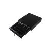 Equip Pénztárfiók - 351010 (4 db papírpénz + 8 db aprópénz tároló(eltávolítható), RJ11, fekete)
