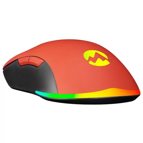 Everest Gamer Egér - SGM-L1 LUMOS Red (6400 DPI, 8gomb, 1,65m harisnyázott kábel,optikai, piros, RGB LED)