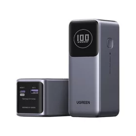  UGREEN NEXODE PB724 vésztöltő USB+Type-C aljzat 12000mAh, LED kijelző, SÖTÉTSZÜRKE