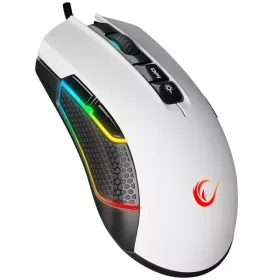   Rampage Egér Gamer - SMX-R600 PYTHON (1240DPI, 9 gomb, makro, RGB LED, 1,8m harisnyázott kábel, fehér)