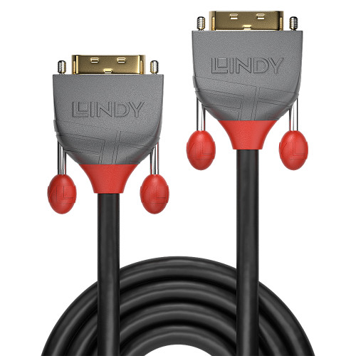 LINDY 2m DVI-D Dual Link kábel, Anthra Line