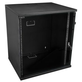   S-Link Rackszekrény - 12U 19" fali kivitel (540x530x400mm, Flatpack, fekete)