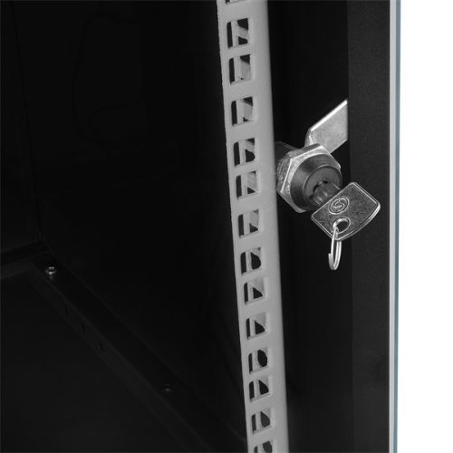 S-Link Rackszekrény - 12U 19" fali kivitel (540x530x400mm, Flatpack, fekete)