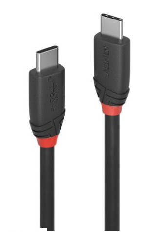 Lindy 1.5m USB 3.2  Type C Cable 3A, Black Line