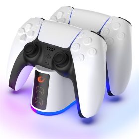   Rampage Gamepad töltő - RP-PS5 (dokkoló 2x PS5 kontroller töltéséhez, fehér)