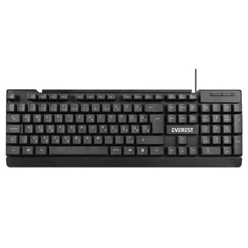 Everest Billentyűzet - KB-2030 (N-key, USB, fekete, magyar)