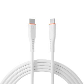   S-Link kábel - SL-X280E (3A, 60W, Gyorstöltés, Type-C to Type-C 100cm adat+töltőkábel, fehér)