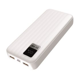   S-Link Powerbank - G230 20000mAh (2xUSB, Micro usb, Type-C, PD20W+QC3.0, led, fehér)