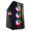 Sharkoon Számítógépház - TG5 PRO RGB (fekete; fekete belső; alsó táp; ATX,mATX; mITX; 2xUSB2.0; 2xUSB3.0; I/O)