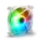 Sharkoon Cooler 12cm - Shark Disc RGB Fan (17,5dB; 59 m3/h; 1000rpm; 3pin + 3pin csatlakozó; ház hűtésre)