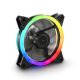 Sharkoon Cooler 12cm - Shark Blades PWM RGB Fan (24,8dB; 94.8 m3/h; 1400rpm; 3pin + 4pin csatlakozó; ház hűtésre)