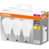 Osram Base matt műanyag búra/8,5W/806lm/2700K/E27/dobozos LED körte izzó 3 db