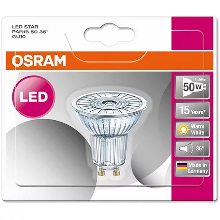 Osram PAR16 50 non-dim 36° GU10 LED fényforrás