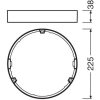 Osram Ledvance Downligh Slim DN 210 225mm meleg-fehér mennyezeti tartó