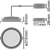 Osram Ledvance Downlight Alu DN200 2250lm meleg-fehér LED mélysugárzó lámpa