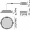 Osram Ledvance Downlight Alu Emergency DN150 1190lm meleg-fehér LED mélysugárzó lámpa