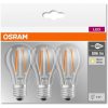 Osram Base Filament 7 W E27 806 lumen meleg fehér LED körte izzó 3db/csomag