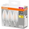 Osram Base matt üveg búra/4W/470lm/2700K/E14 LED gyertya izzó 3 db